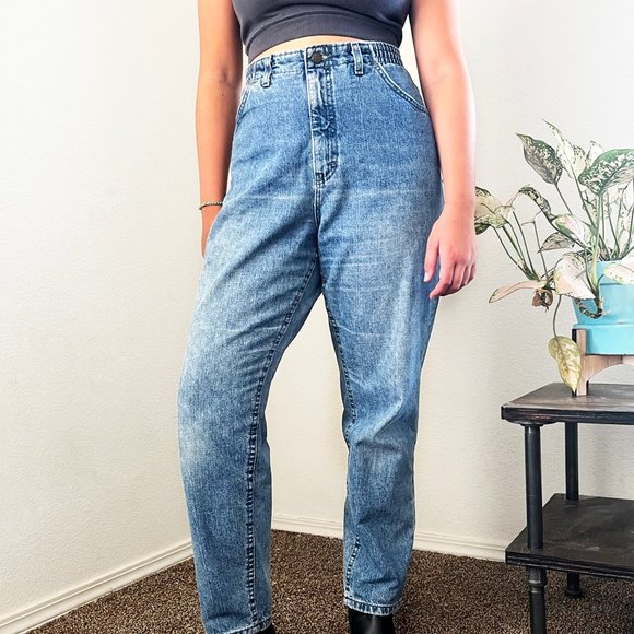 Vintage LEE high waist mom jeans tapered leg baggy - Picture 3 of 10